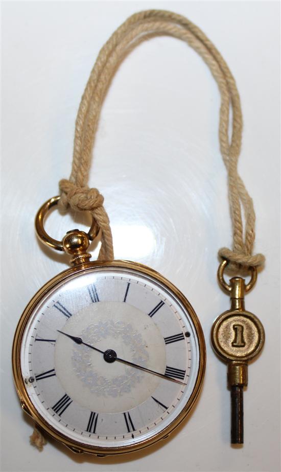 18ct gold fob watch